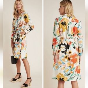 Anthropologie Rilke Poplin Shirtdress